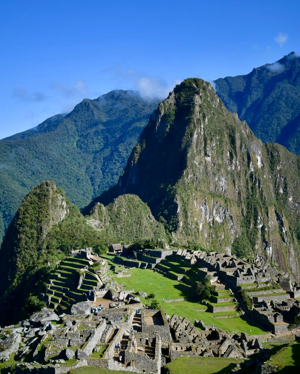 Machu Picchu ruins with Huayna Picchu mountain, Peru